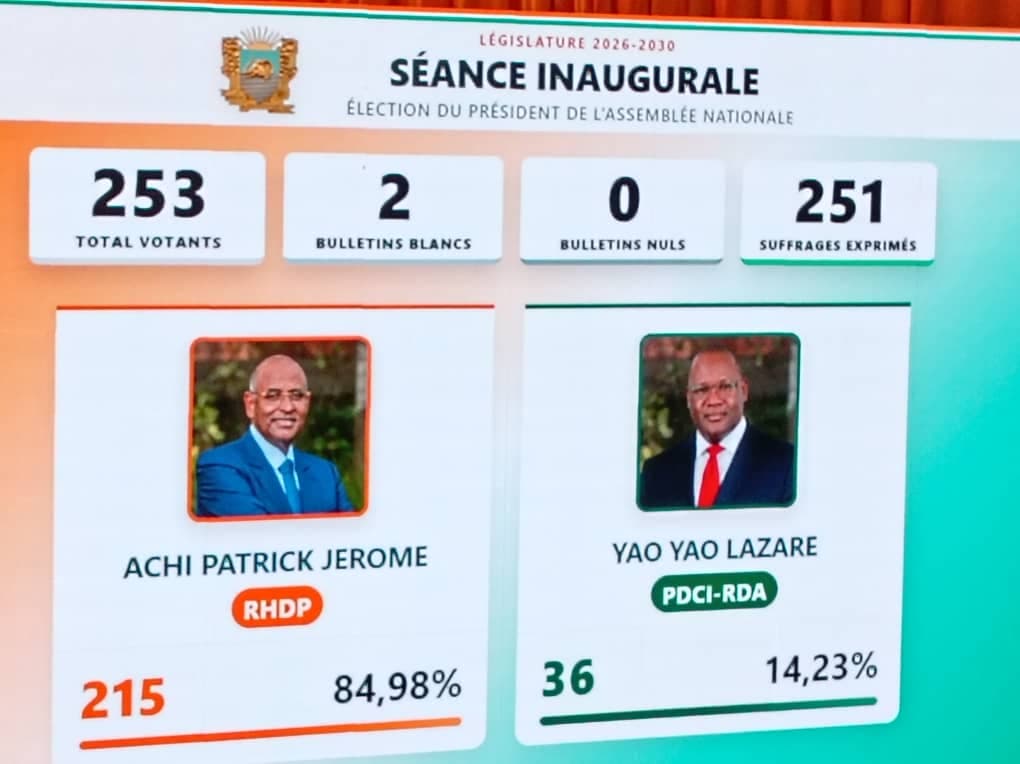Côte d'Ivoire : Patrick Achi élu président de l’Assemblée Nationale