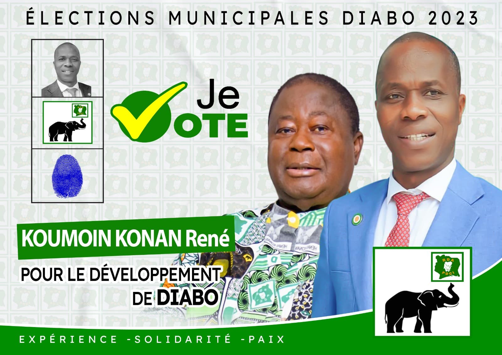 Côte d'Ivoire : Diabo, campagne ouverte, voici le message du candidat PDCI Koumoin René à la population