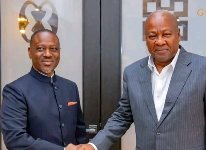 Ghana : Guillaume Soro reçu en audience par le président John Dramani Mahama