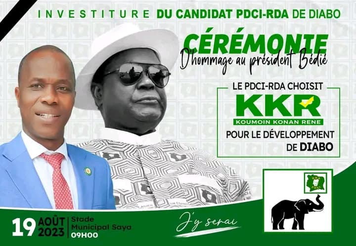 Côte d'Ivoire : Municipale 2023, le peuple Gblo présente son candidat Koumoin René et rend hommage au président Bédié