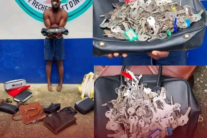 Côte d'Ivoire : Bingerville, un voleur de cité interpellé avec en sa possession des milliers de clés