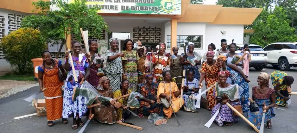 Côte d'Ivoire : La présidente de la Team-Mabo, Dr Koffi Oussou Marie-Bienvenue soutient les femmes du vivrier de la Marahoué