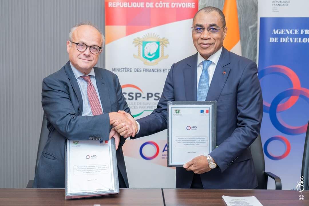 Côte d'Ivoire : Plusieurs conventions signées avec l'AFD pour 106 milliards fcfa dans les secteurs de la mobilité urbaine, santé et la gouvernance financière