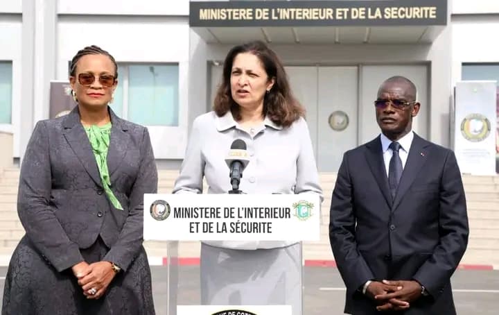 Côte d'Ivoire : Échange à Abidjan entre la sous-secrétaire d’Etat américain Uzra Zeya et le ministre Vagondo Diomandé
