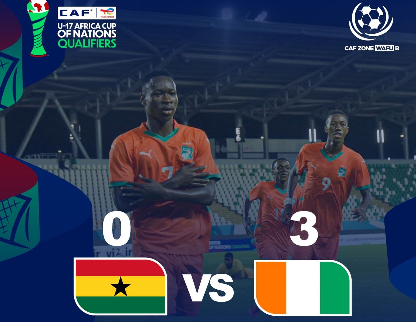 Côte d'Ivoire : Les Éléphanteaux filent en demi-finales après une démonstration face au Ghana