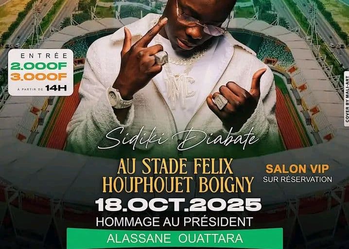 Côte d'Ivoire : Le concert de Sidiki Diabaté au Stade FHB annulé