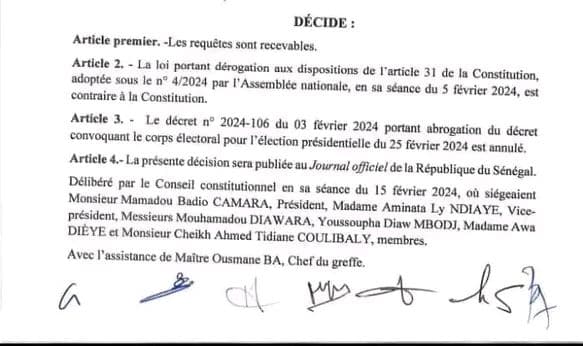 Sénégal : Le conseil constitutionnel désavoue Maky Sall et l'assemblée nationale, une victoire de la démocratie !