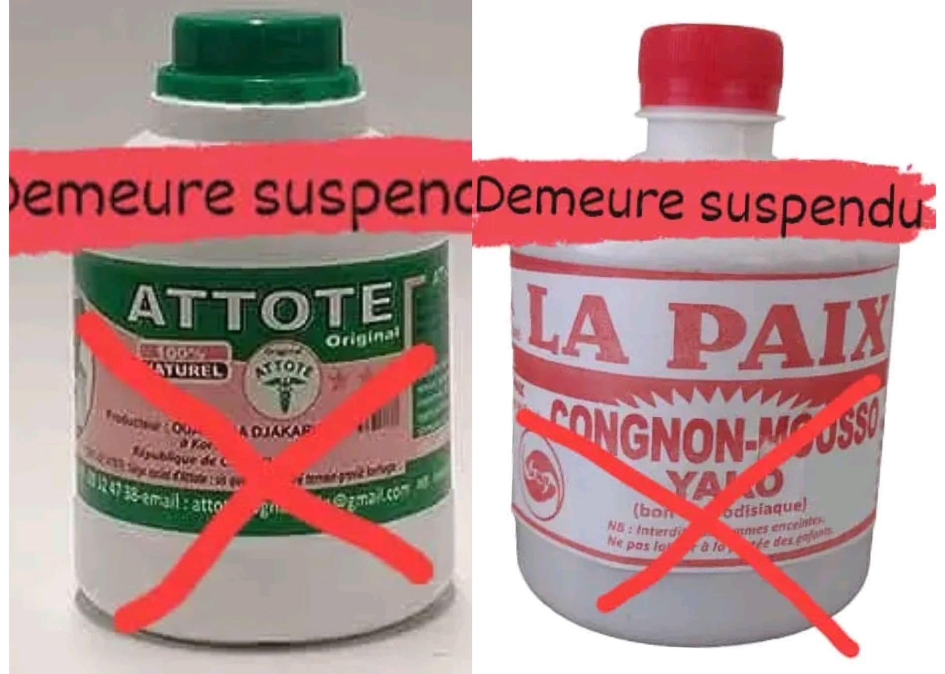 Côte d'Ivoire : Attoté Original 100% et La Paix Congnons-Mousso-Yako toujours interdits selon le ministère de la santé
