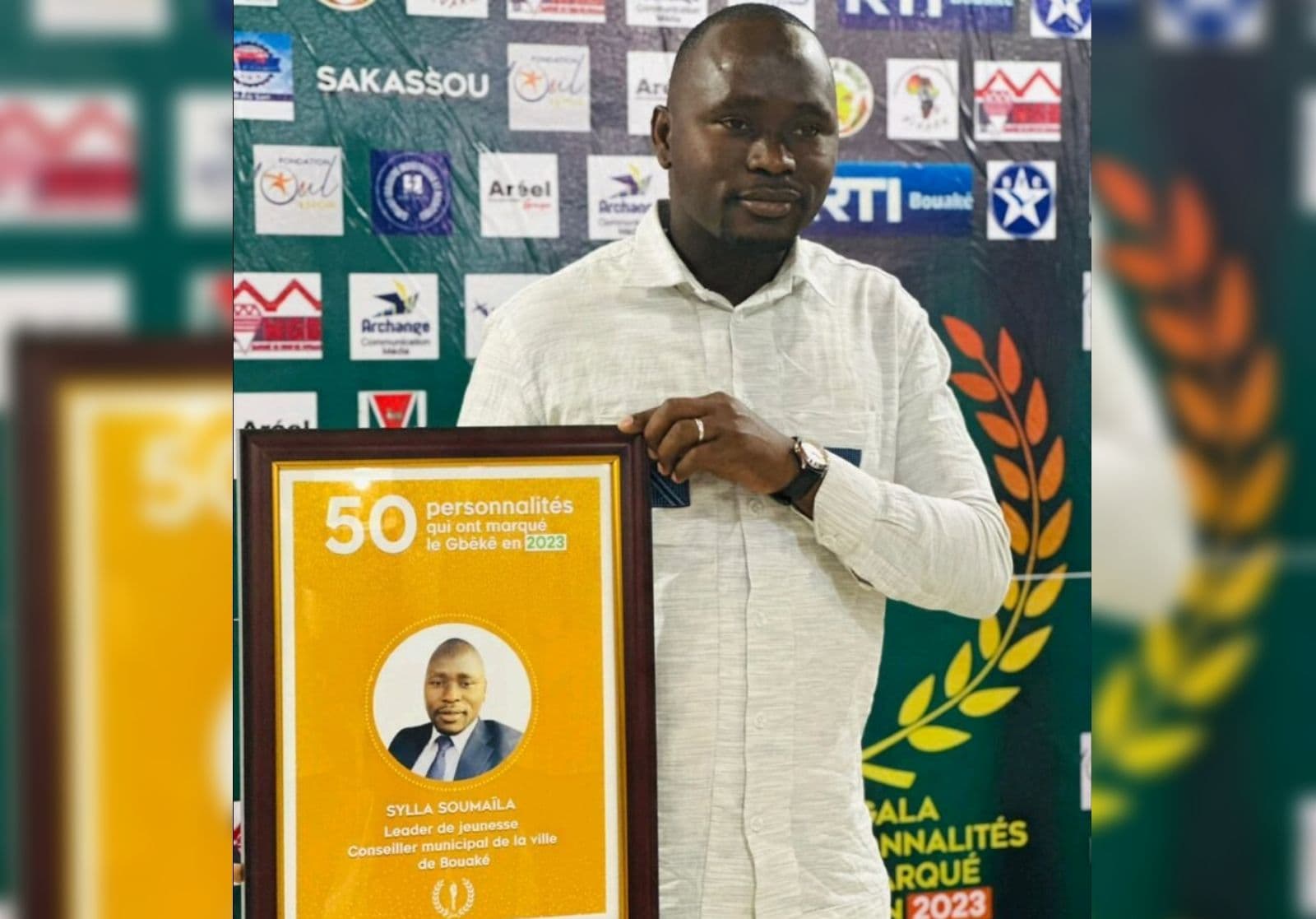 Côte d'Ivoire : Le plus jeune conseiller municipal de Bouaké Sylla Soumaïla reçoit un prix