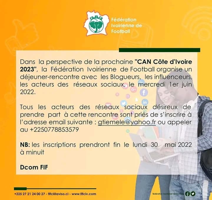 Côte d'Ivoire : CAN 2023, pour une belle réussite, la FIF se tourne vers les acteurs des réseaux sociaux
