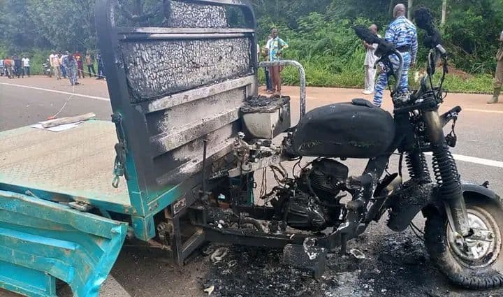 Côte d'Ivoire : Daoukro, une collision entre un tricycle et un 4×4 fait un mort