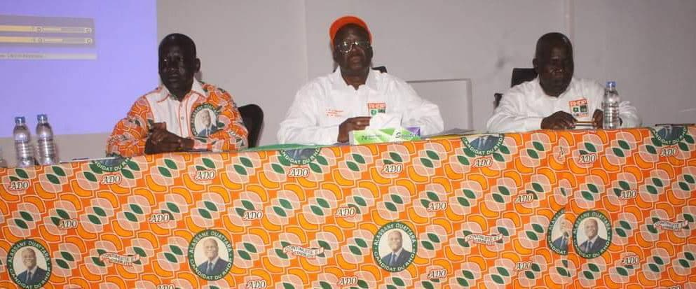 Côte d'Ivoire : N'Zi, séance de travail de la mission du RHDP avec le personnel politique de Dimbokro