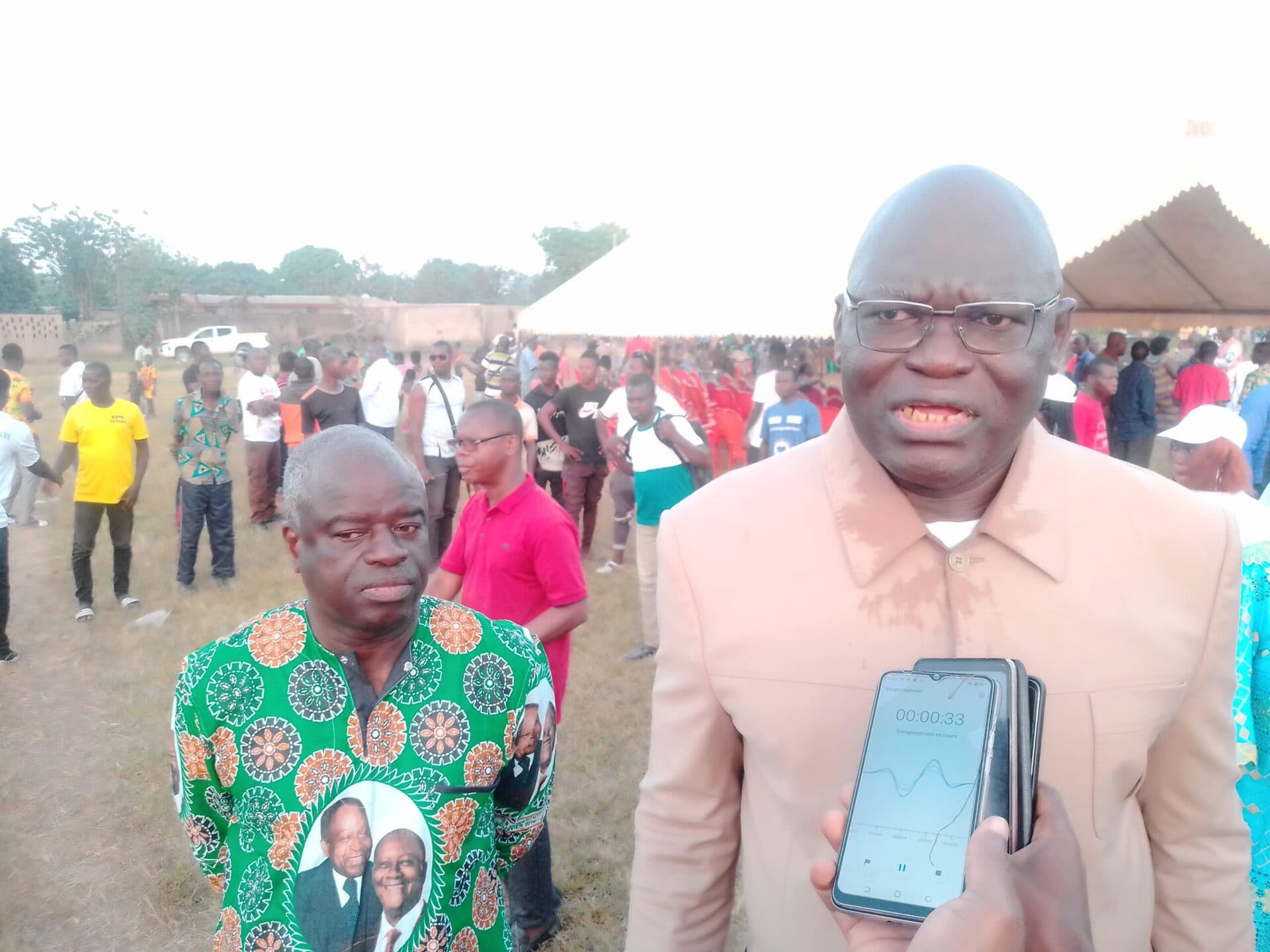 Côte d'Ivoire : Le secrétaire RHDP Yoboué Kouamé de Sakassou-Dibri reçoit le Dircab Ahoutou pour booster l'enrôlement dans sa zone