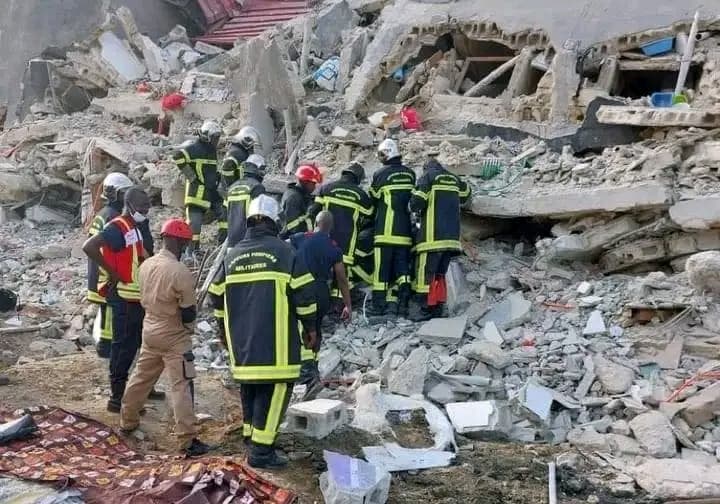 Côte d’Ivoire : Effondrement d'un immeuble en construction à Cocody Angré Bessikoi
